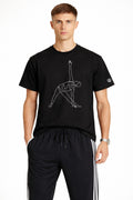 Yoga pose line art men's tee