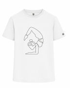 Virchikasana line art womens tee