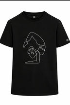 Virchikasana line art womens tee