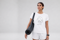 Virchikasana line art womens tee