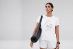 Virchikasana line art womens tee